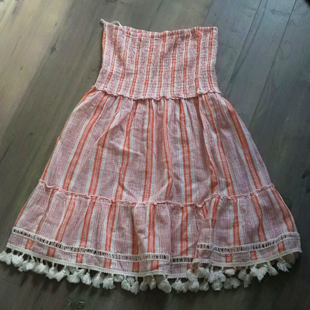 Strapless beach coverup